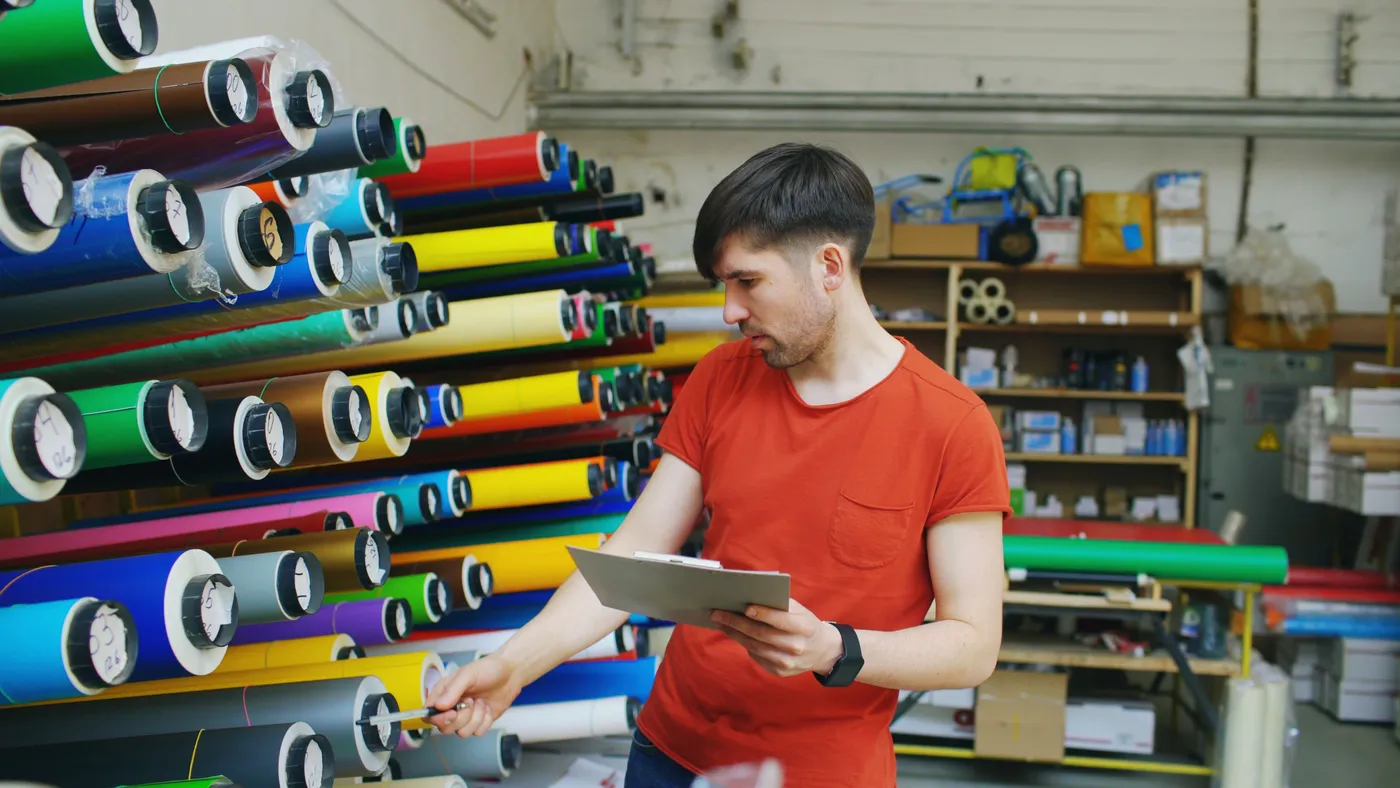 Wrap film colour samples